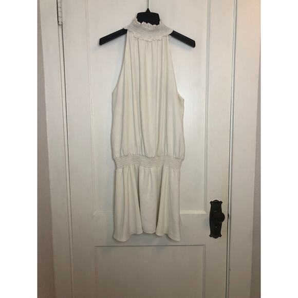 Amanda Uprichard Kimmie Mini Dress Ivory Keyhole Neckline size Large - Picture 2 of 7